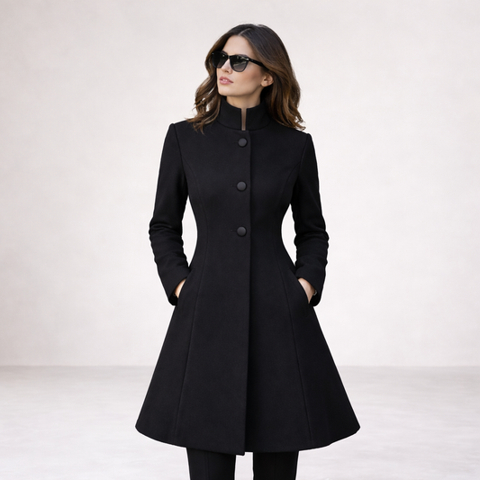 Melanie || Abrigo con Cuello Abotonado